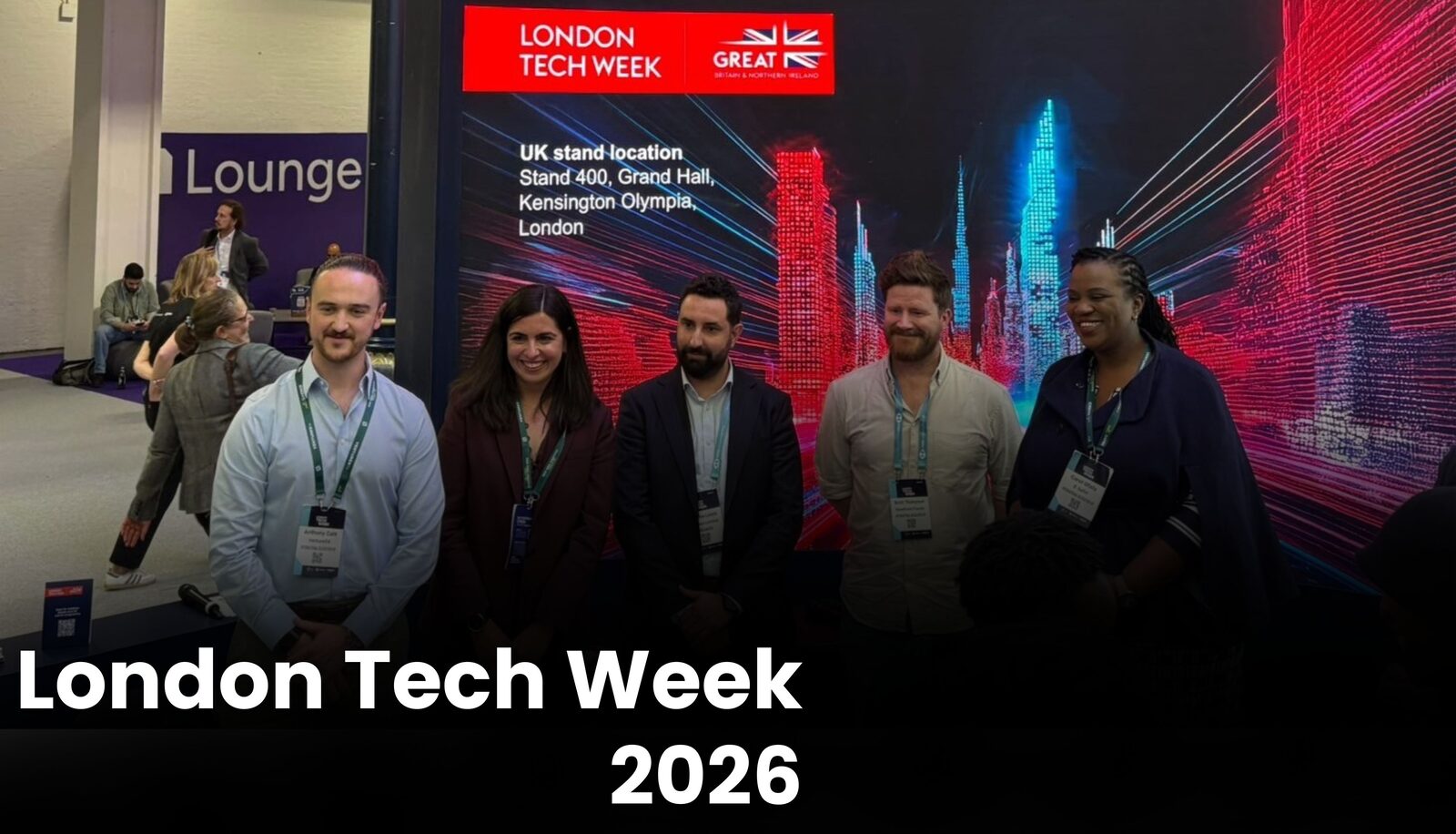 Carol Ofafa with fellow delegates at London Tech Week 2026